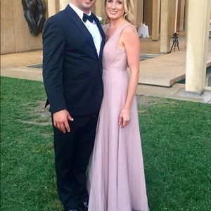 Watters 'Kathy' Beaded Waist Bobbinet Gown